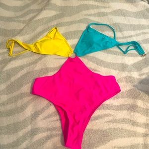 Shein Neon Monokini